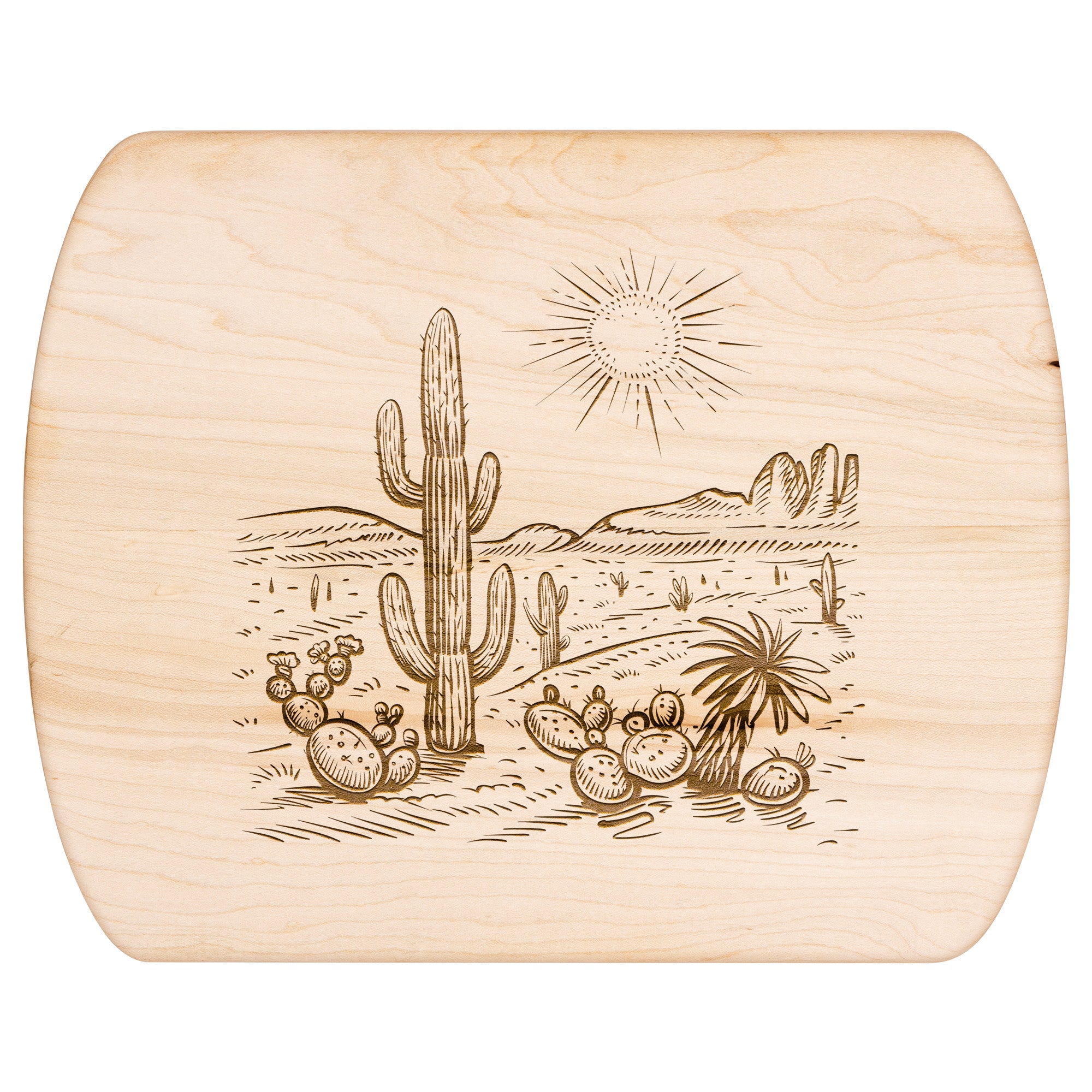 Premium Maple Wood Cutting Board with Walnut Wood Serving Board - 2 Sizes for Chopping, Serving & Entertaining - Perfect for Kitchen, Dining & Hosting Gifts