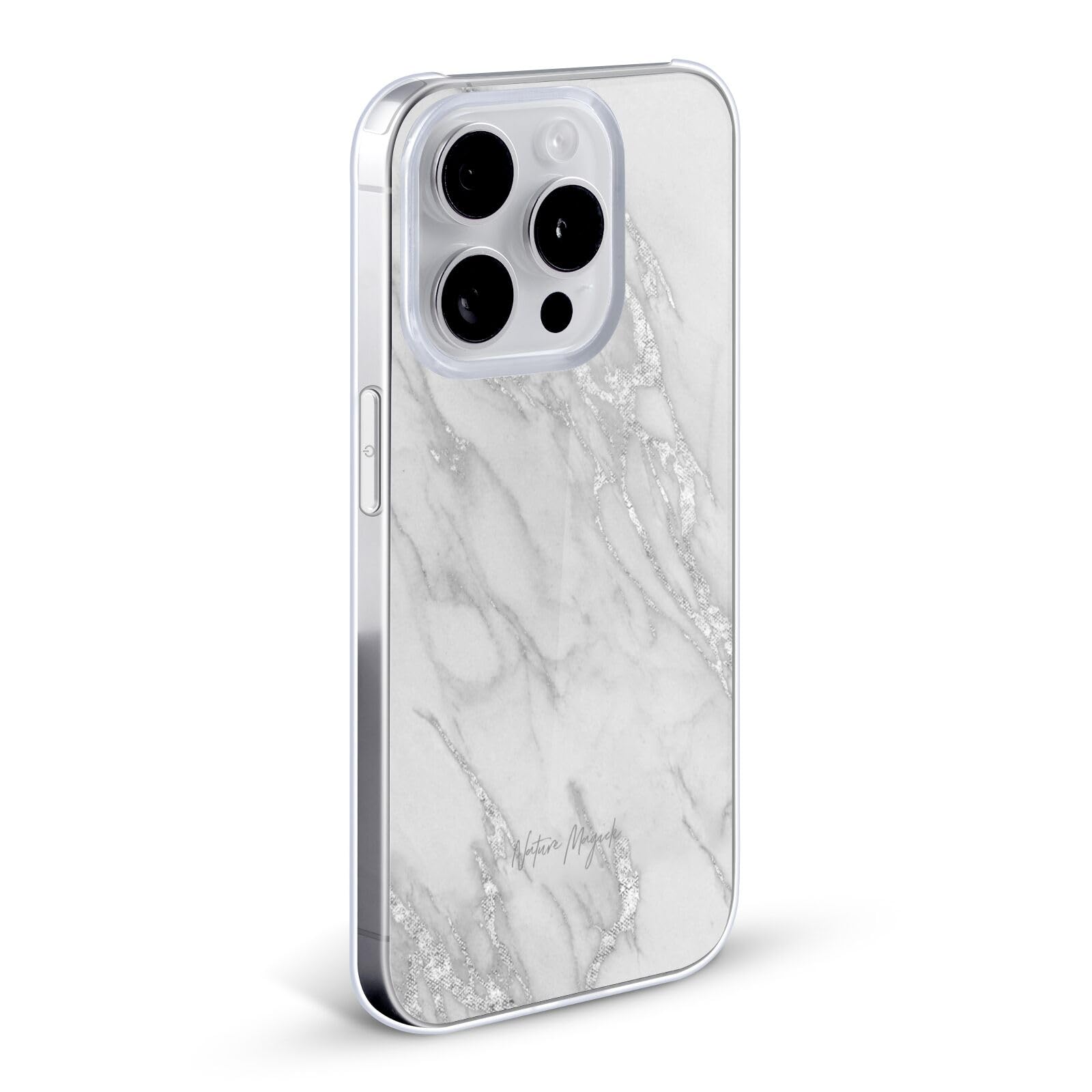 Officially Licensed Nature Magick Silver Marble iPhone 12 Pro Max Case | Premium Hard Back Cover with Metallic Finish | Perfect for Outdoor Adventures & Everyday Protection