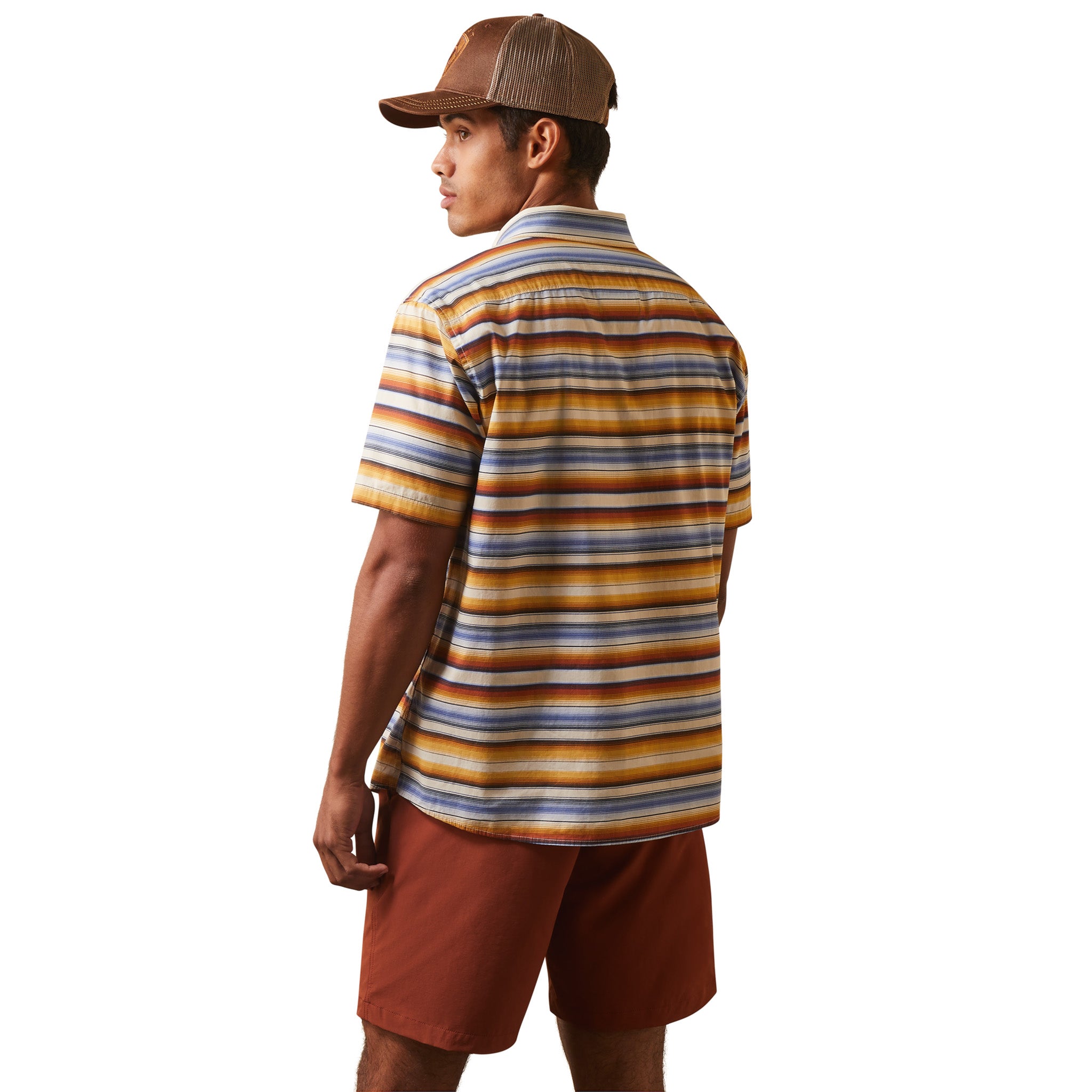 Ariat Men's Sunset Serape Short Sleeve Shirt - Western Style Casual Button Up for Summer, Outdoor, and Ranch Wear