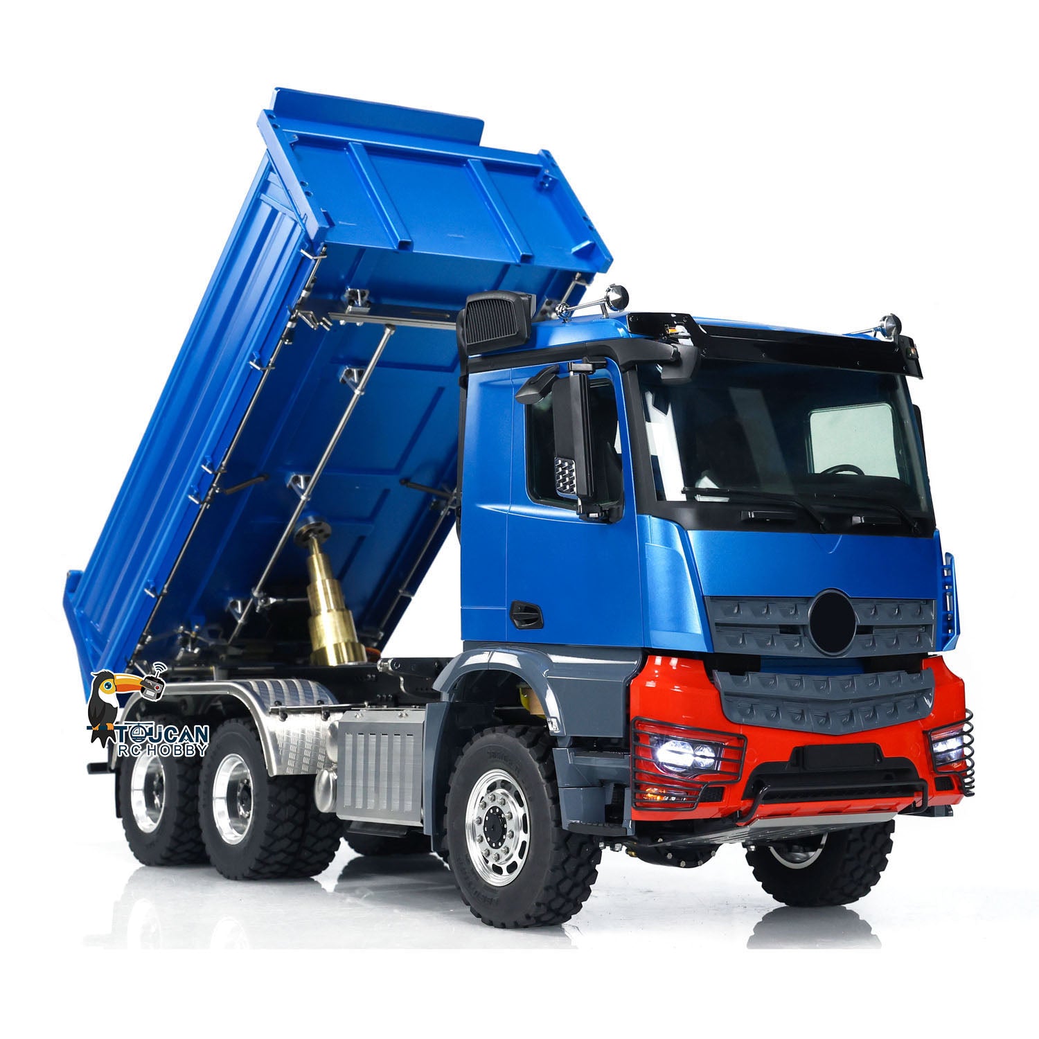 1:14 LESU 6x6 RC Hydraulic Dumper Truck - 3 Axles Remote Control Construction Vehicle with 3-Way Tipper, Realistic Simulation for Hobby Models | Perfect for Construction Site Play, RC Enthusiasts & Collectors