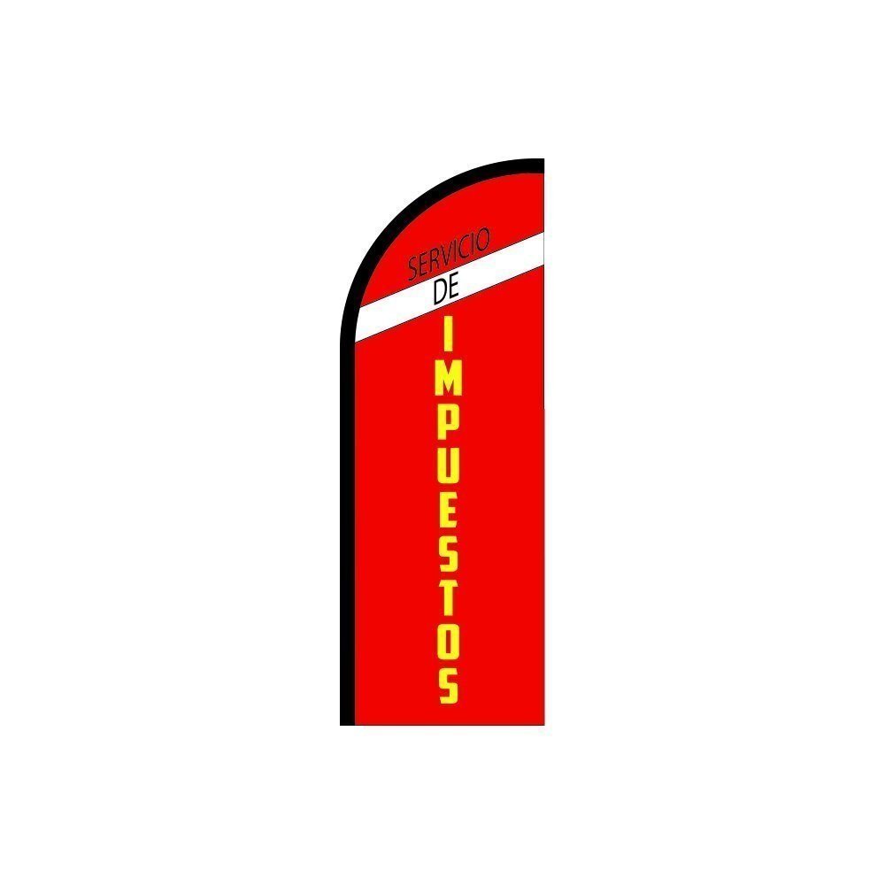 Feather Flag Sign for Tax Services | 11.5ft Pre-Printed Business Advertising Banner | Ideal for Tax Offices, Accounting Firms & Financial Service Promotions