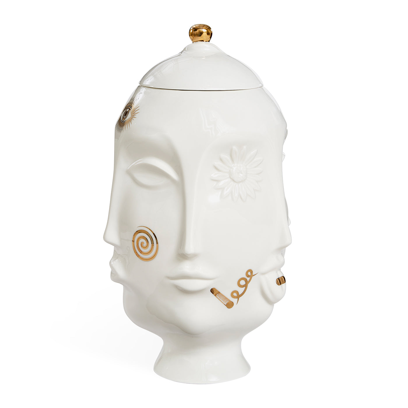 Handcrafted Gilded Frida Kahlo Inspired Urn - Elegant Memorial Keepsake for Home Decor & Altar Display