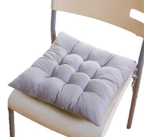 Square Cotton Chair Cushion with Ties - 16