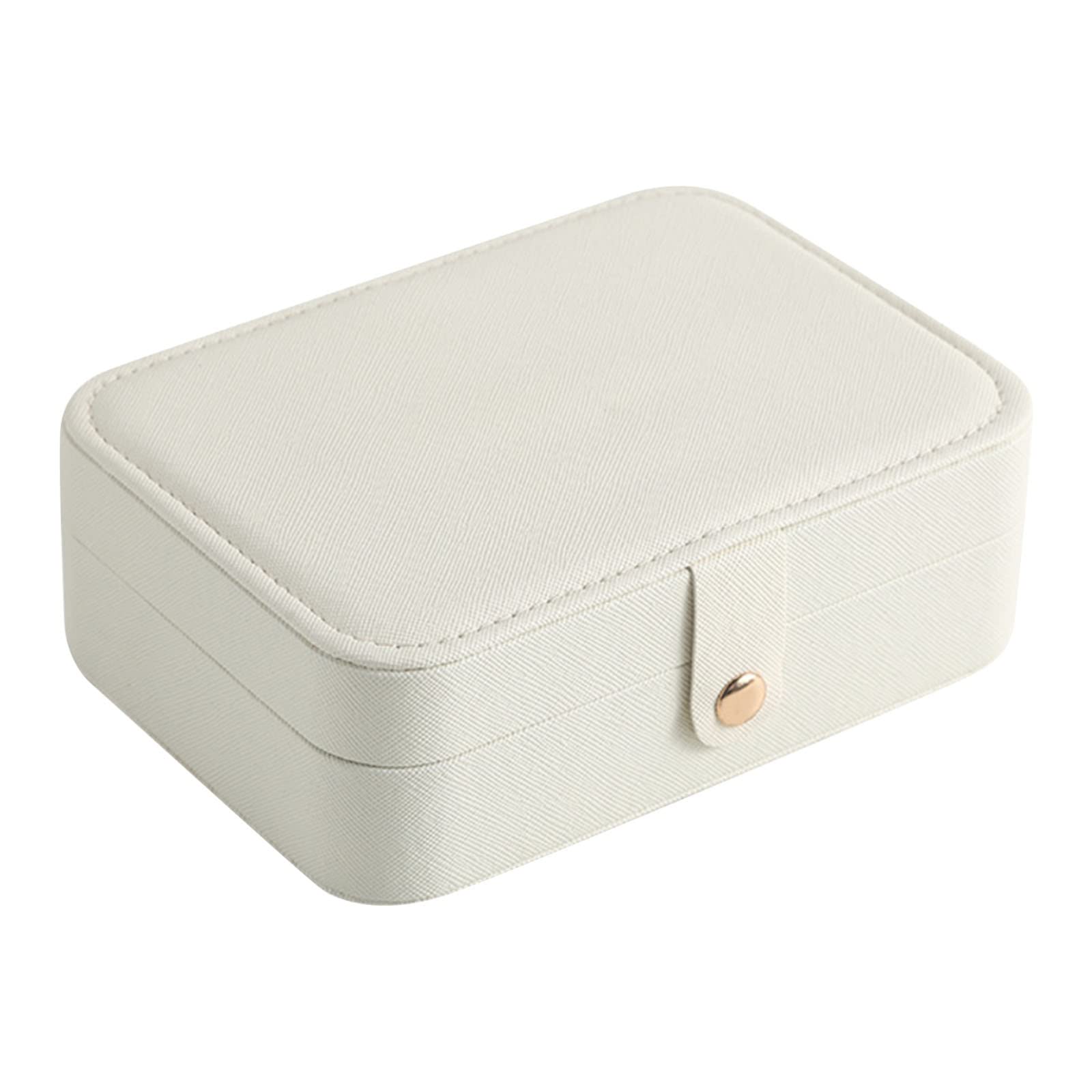 Stylish Travel Jewelry Organizer for Women - Double Layer Jewelry Storage Box with Ring & Earring Compartments - Perfect for Vacations, Business Trips & Daily Organization