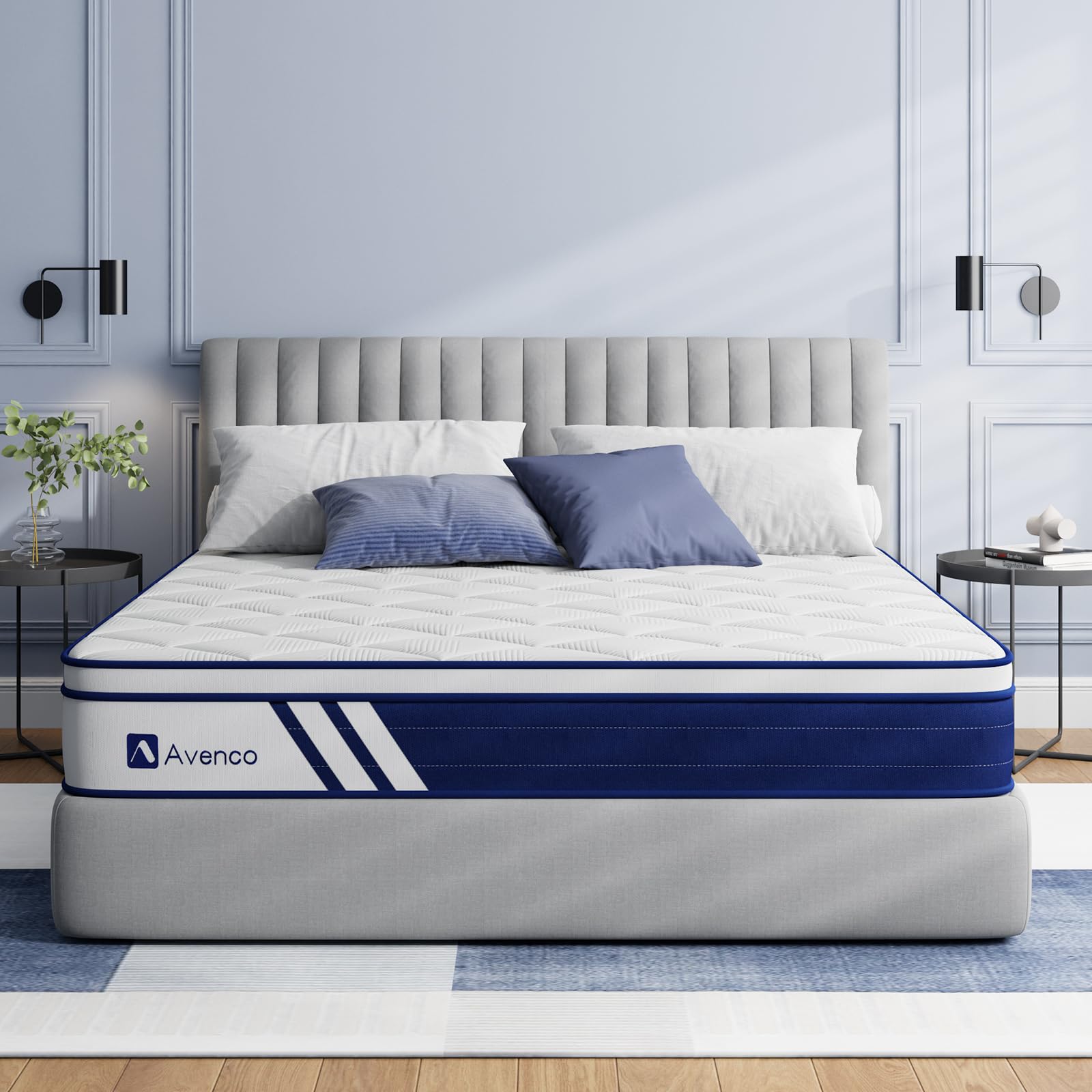 Avenco 12 Inch California King Mattress in a Box - Gel Memory Foam & Pocket Coils Hybrid for Back Pain Relief & Support, Medium Firm, CertiPUR-US Certified - Perfect for Master Bedrooms, Guest Rooms & Luxury Sleep Experience