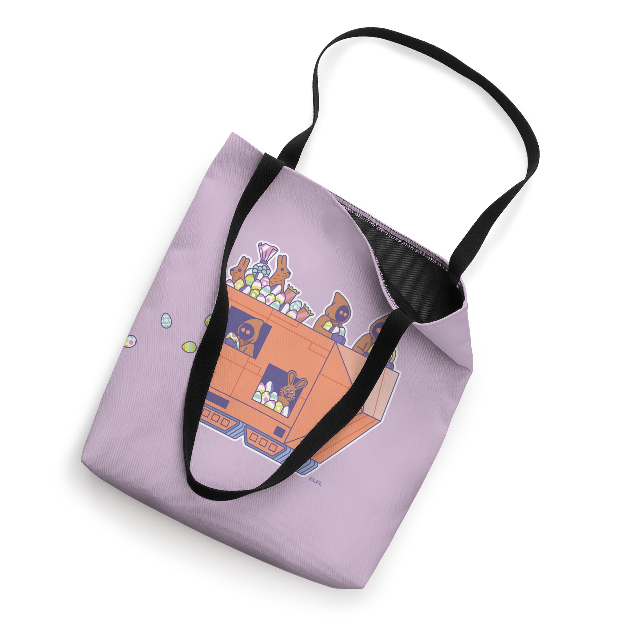 Star Wars Jawas Sandcrawler Easter Egg Hunt Tote Bag - Lightweight Reusable Shopping Bag for Star Wars Fans, Cosplay, and Easter Celebrations