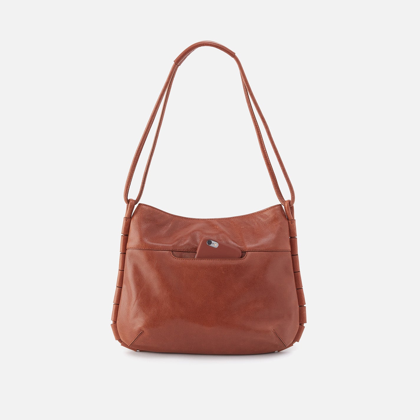 Phoebe Smooth Leather Shoulder Bag - Saddle Brown Crossbody Purse for Women | Perfect for Work, Travel & Everyday Use