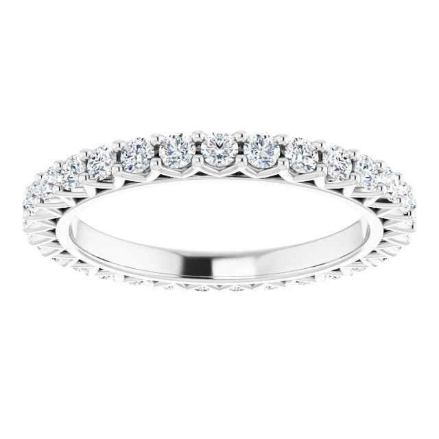 0.93 Carat Shared Prong Round Diamond Eternity Band - Wedding, Anniversary & Engagement Ring for Women - Perfect for Bridal Jewelry & Special Occasions
