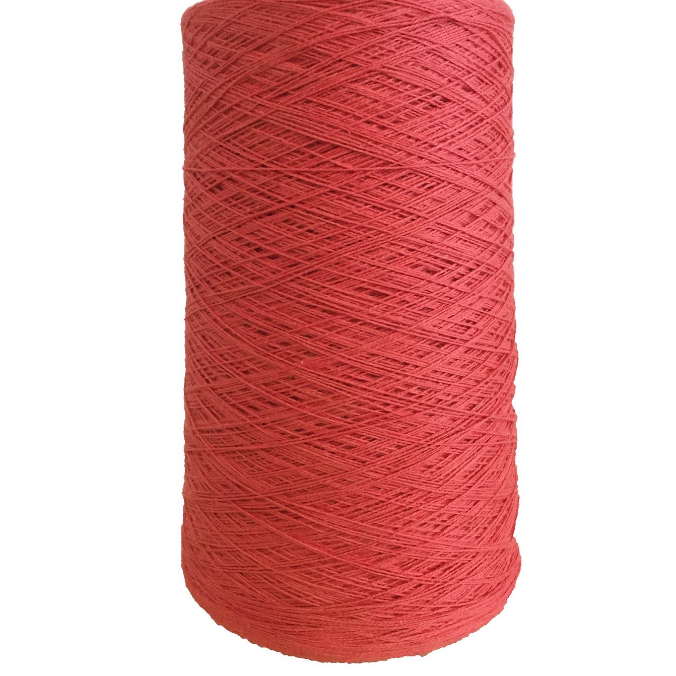 Organic Cotton Weaving Yarn - 1 Pound Cone - Natural Salmon Color - Perfect for Knitting, Crocheting, and DIY Craft Projects