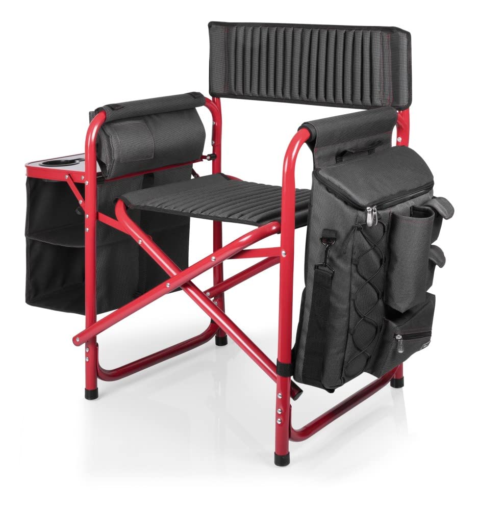 PICNIC TIME NCAA Maryland Terrapins Fusion Camping Chair with Side Table & Soft Cooler - Portable Outdoor Folding Chair for Beach, Lawn, Tailgating, and Backyard Relaxation - Heavy Duty Camping Chairs for Adults
