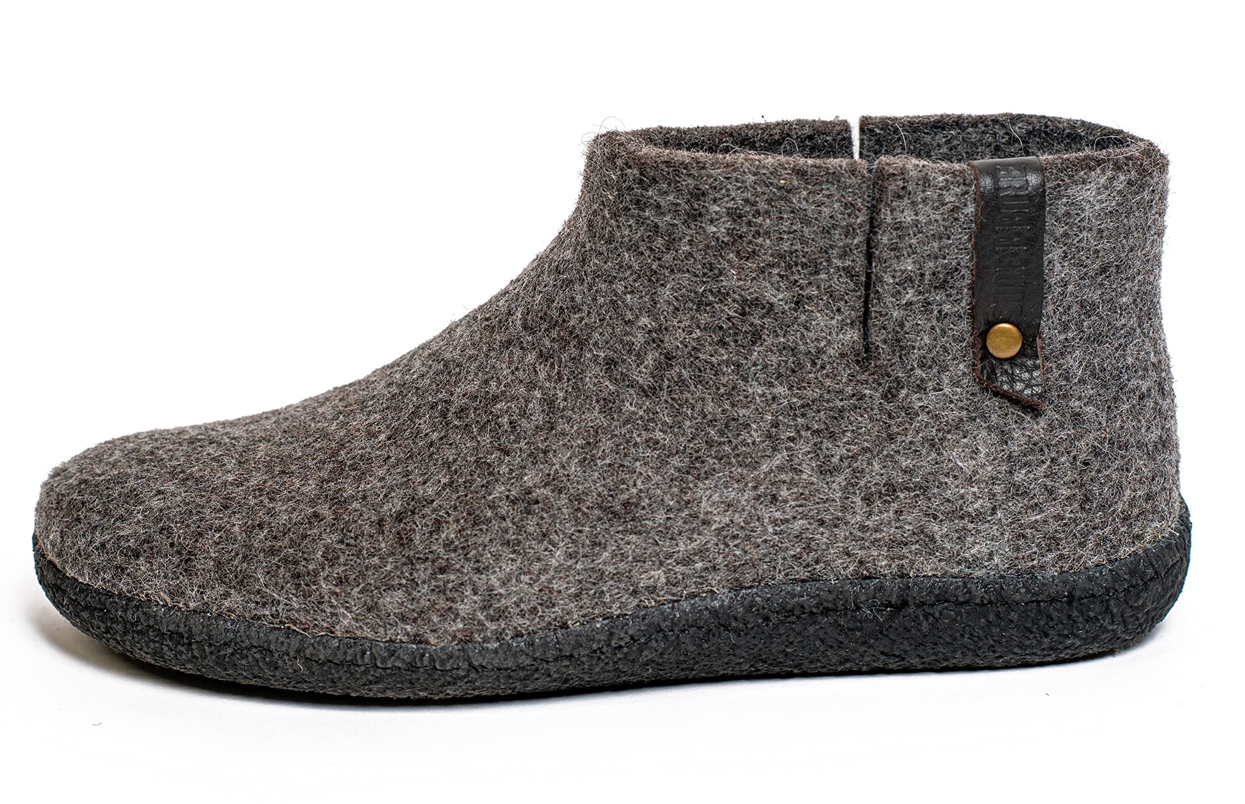 Classic Felted Wool Ankle Boots Slippers for Men - Warm Winter House Shoes with Non-Slip Sole | Perfect Father's Day Gift for Dad, Cozy Indoor/Outdoor Wear for Home, Office & Cabin