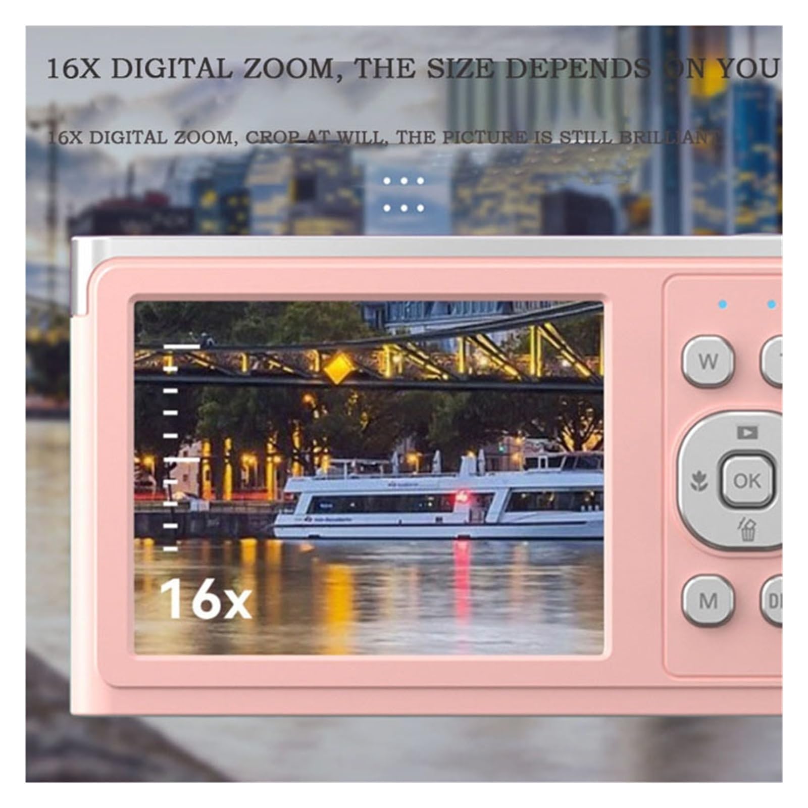 4K Video Camera Micro SLR Digital Camera with Auto Focus & Flip Screen - Portable Retro Vlogging Camera for YouTube, Travel Vlogs, Selfie & Content Creation (Black)