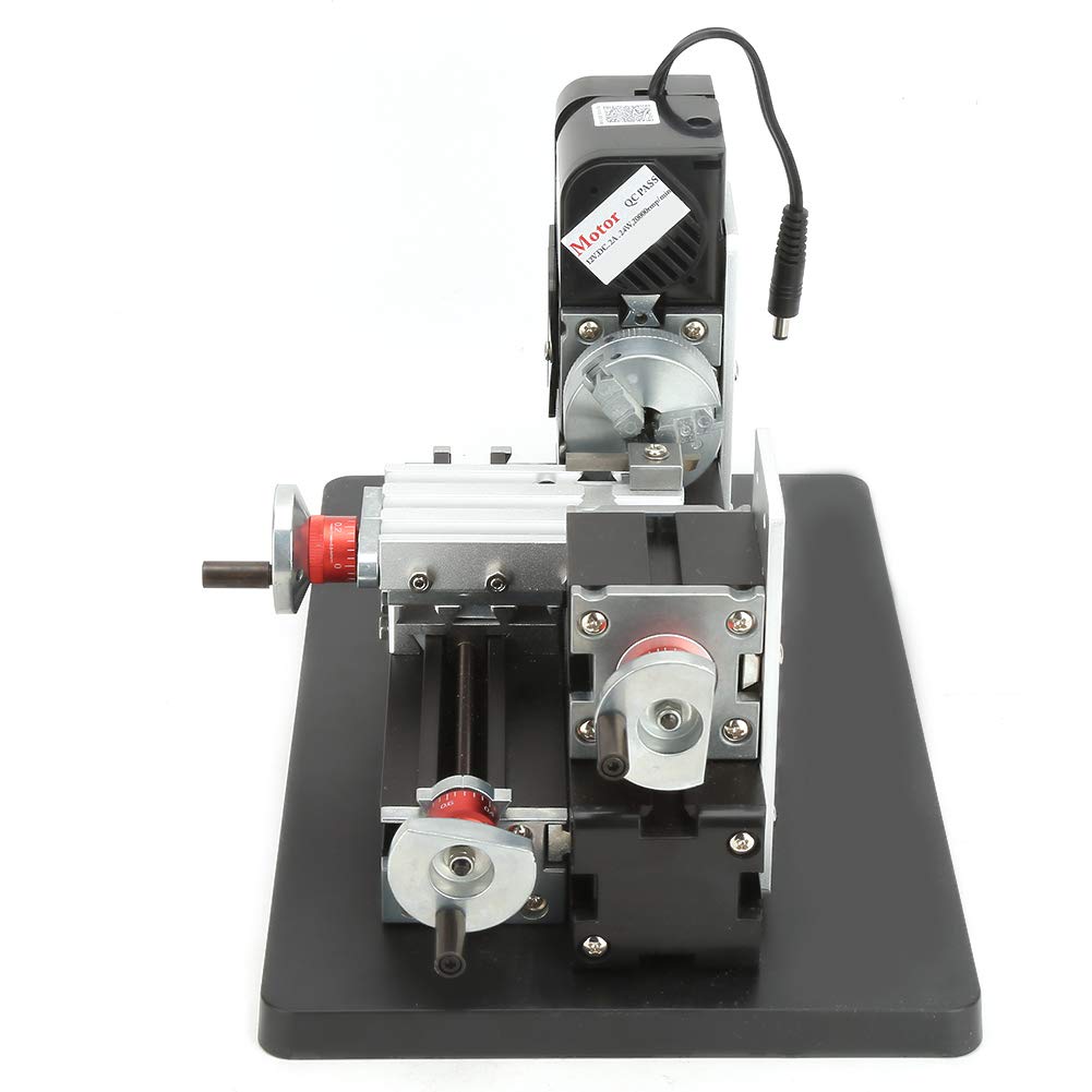 24W 20000RPM Mini Metal & Wood Lathe Machine - 100-240V for Soft Metal, Plastic, Acrylic Milling with US Plug - Perfect for DIY Crafts, Model Making & Small Workshop Projects