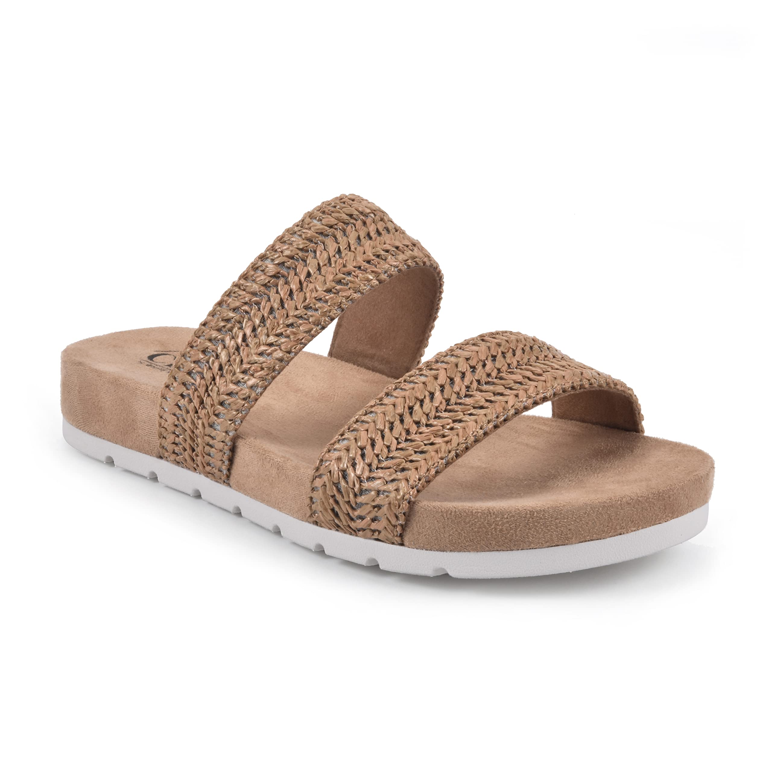 White Mountain Tahlie Women's Slide Sandals - Comfortable for Beach & Casual Wear