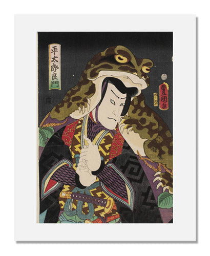 Utagawa Kunisada I (Toyokuni III) Woodblock Print - Actor Nakamura Fukusuke I as Taira Taro Yoshikado | Japanese Ukiyo-e Art, Vintage Home Decor, Wall Art for Living Room & Office