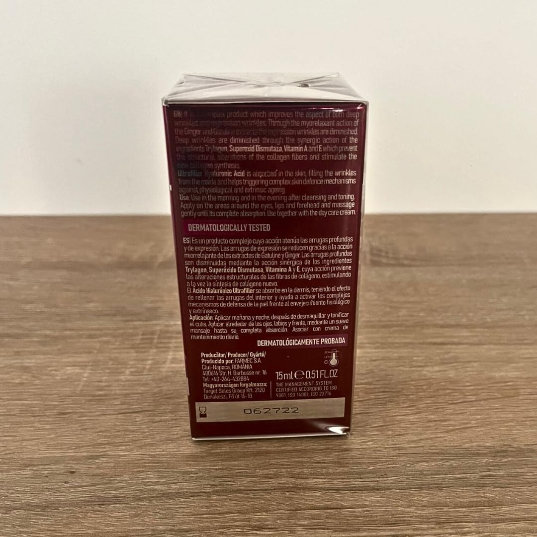 Anti-Aging Wrinkle Correction Treatment for Eyes, Lips & Forehead - Hyaluronic Acid, Vitamin A & E Formula - Deep Wrinkle Reduction & Skin Elasticity Booster - Gerovital H3 Evolution (15ml) - Perfect for Nighttime Skincare Routine & Daily Anti-Aging Regimen