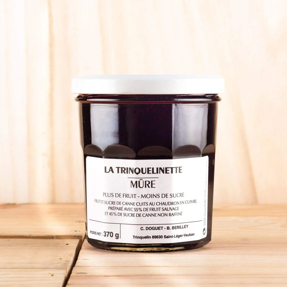 Organic Wild Blackberry Jam by La Trinquelinette - Artisan French Fruit Spread, No Preservatives, Gluten-Free - Perfect for Breakfast Toast, Dessert Topping & Gourmet Gift Giving
