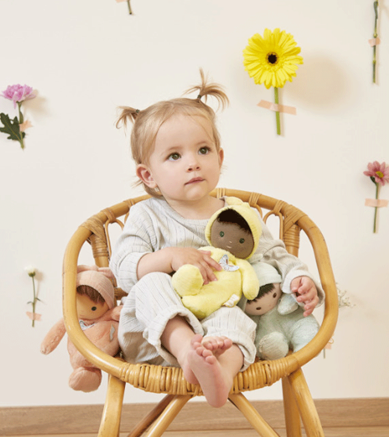 Kaloo Mimosa Fabric Tendre Baby Doll - Soft Plush Stuffed Animal Toy for Kids, Perfect Gift for Newborns & Toddlers | Nursery Decor, Birthday Present, Cuddly Companion