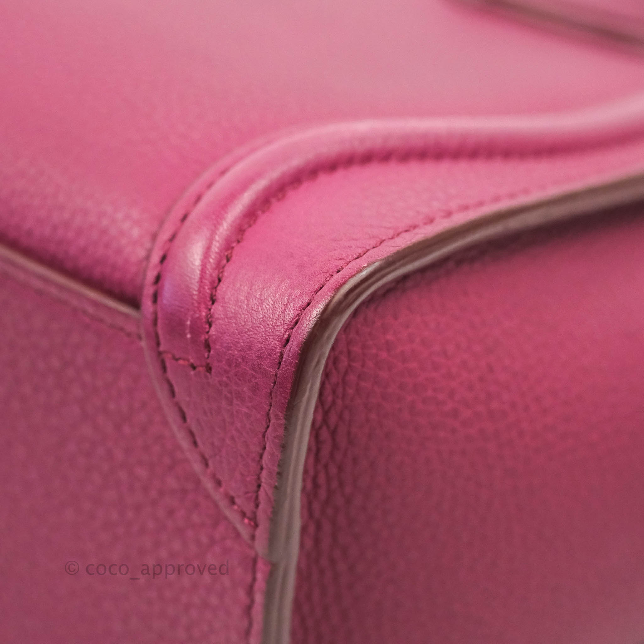 Celine Nano Luggage Bag in Plum Drummed Calfskin Leather - Stylish Crossbody Purse for Women, Perfect for Work, Travel & Everyday Use