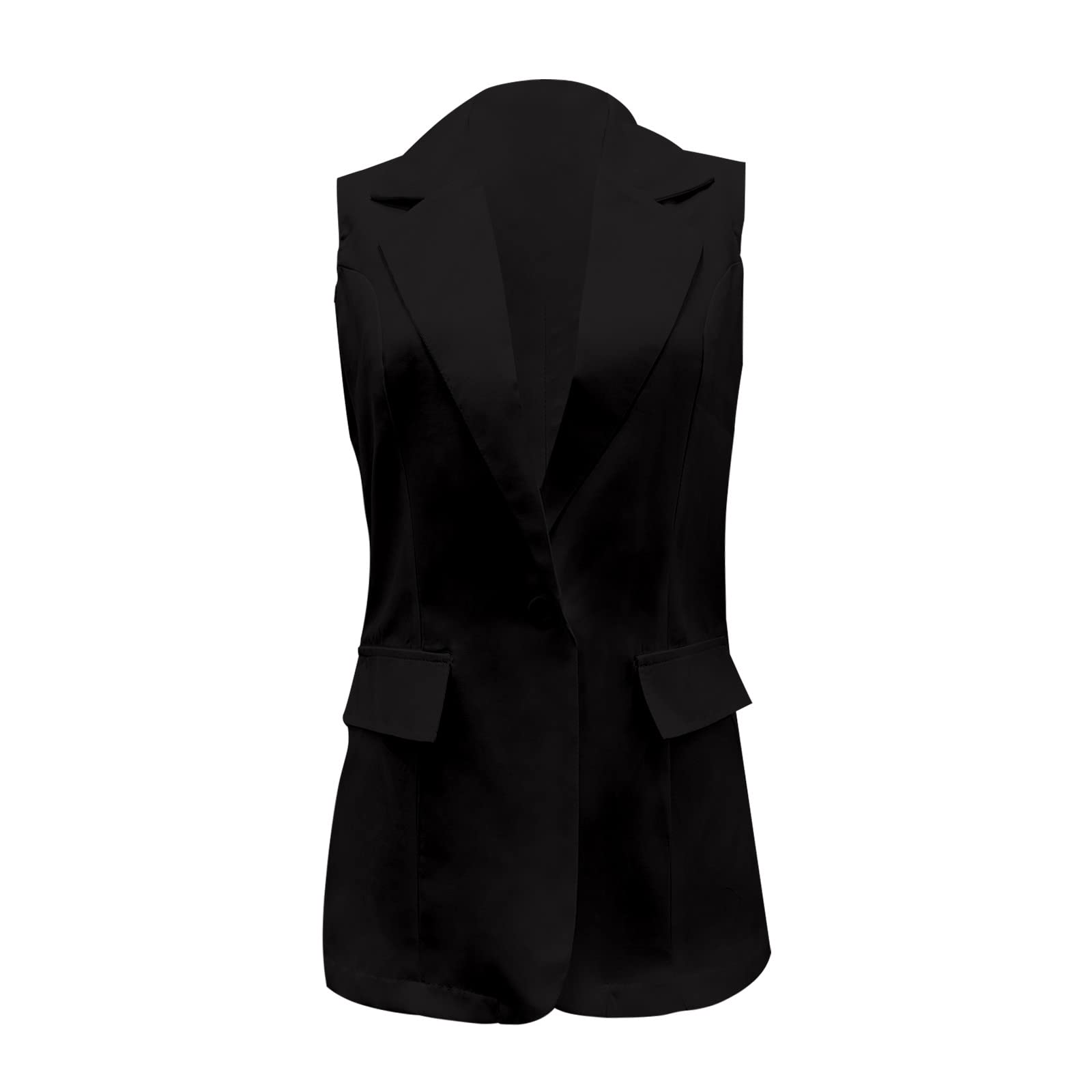 Women's Lightweight Sleeveless Blazer Jacket - 2024 Summer Business Casual Vest for Office Work & Professional Outfits | Perfect for Meetings, Interviews & Smart Casual Dressing