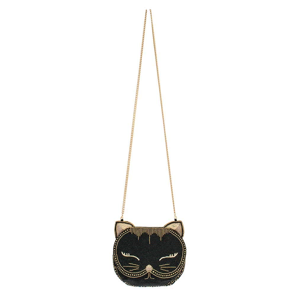 Mary Frances Women's Whiskers Earbud Case - Magnetic Closure Handmade Designer Purse for Women | Stylish Accessory for Phone, Keys & Small Essentials | Perfect Gift for Music Lovers & Fashionistas