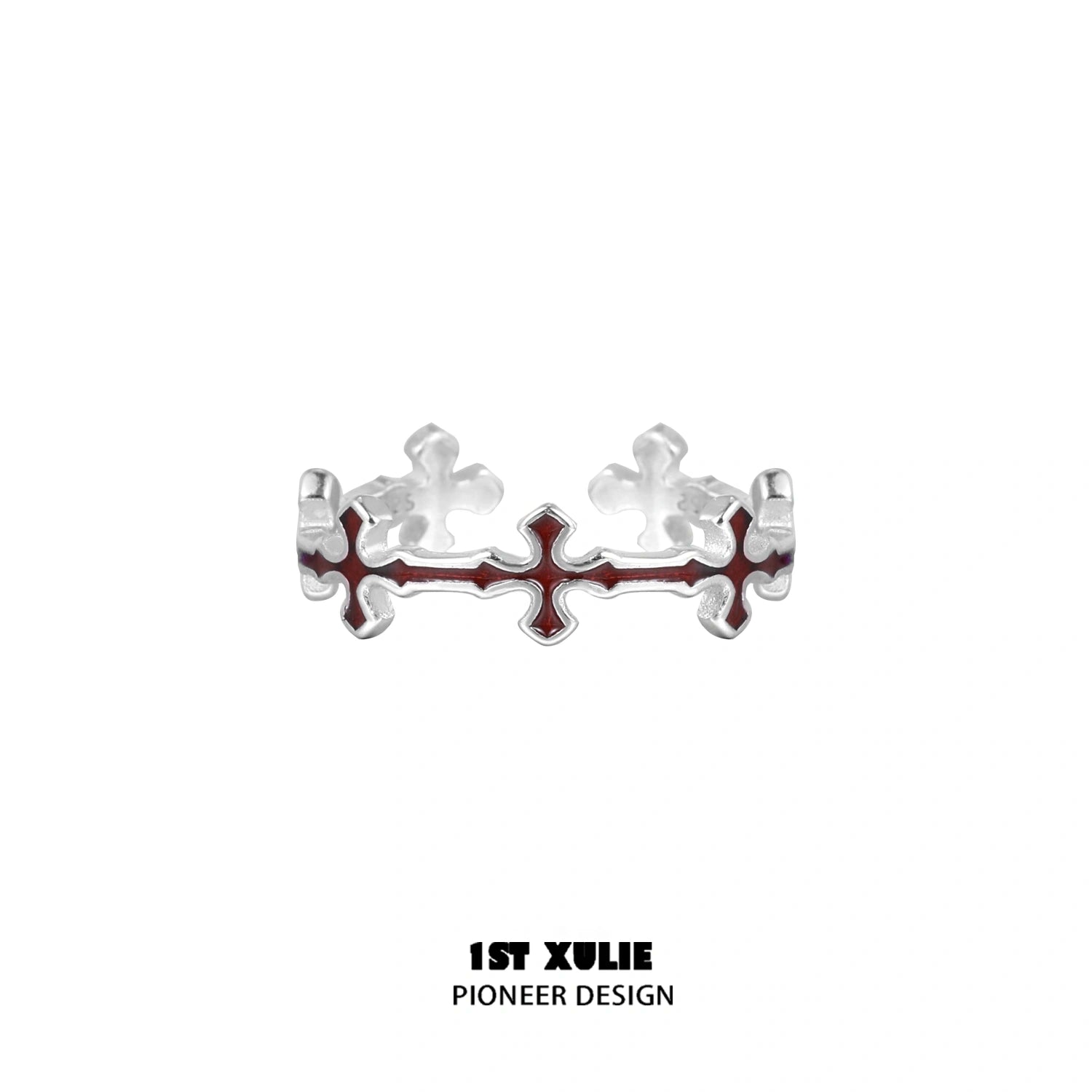 Sterling Silver Snake & Cross Adjustable Ring for Men & Women - S925 Hypoallergenic Jewelry - Perfect for Gothic, Punk, and Boho Fashion Styles