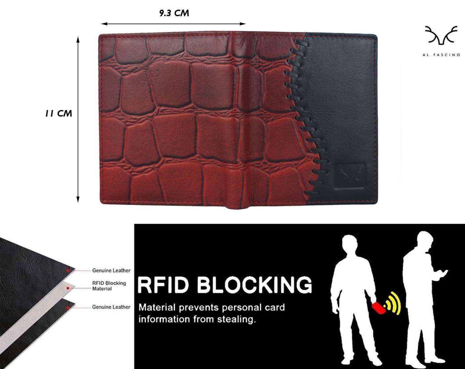 Premium Genuine Leather RFID Blocking Bifold Wallet for Men - Stylish & Slim Design for Everyday Use, Travel, and Business