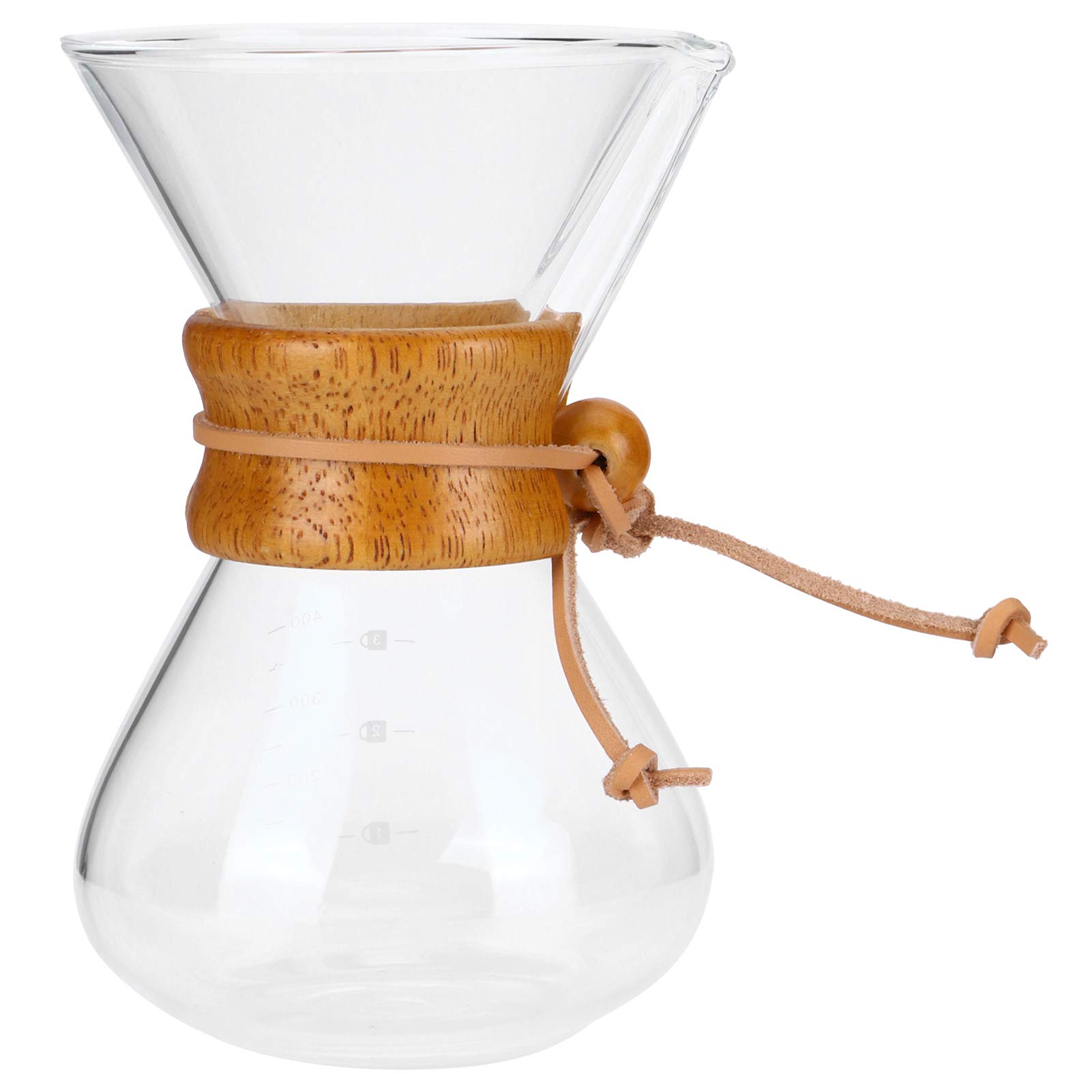 Atyhao 400ml Glass Coffee Maker - High-Temperature Drip Brewing Pot with Stainless Steel Filter for Home & Office Use | Perfect for Pour Over Coffee, French Press Alternative, and Daily Brewing