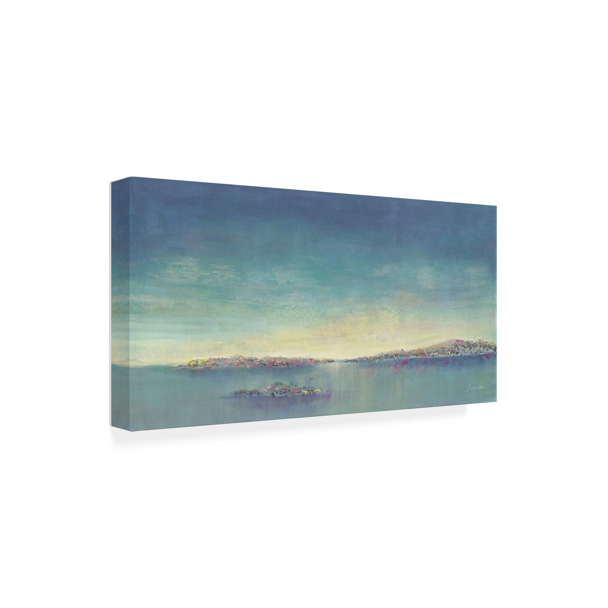 Trademark Fine Art MA01048-C2447GG Tranquility I by Samin Chase, 24x47 - Modern Abstract Canvas Wall Art for Living Room, Bedroom & Office Decor