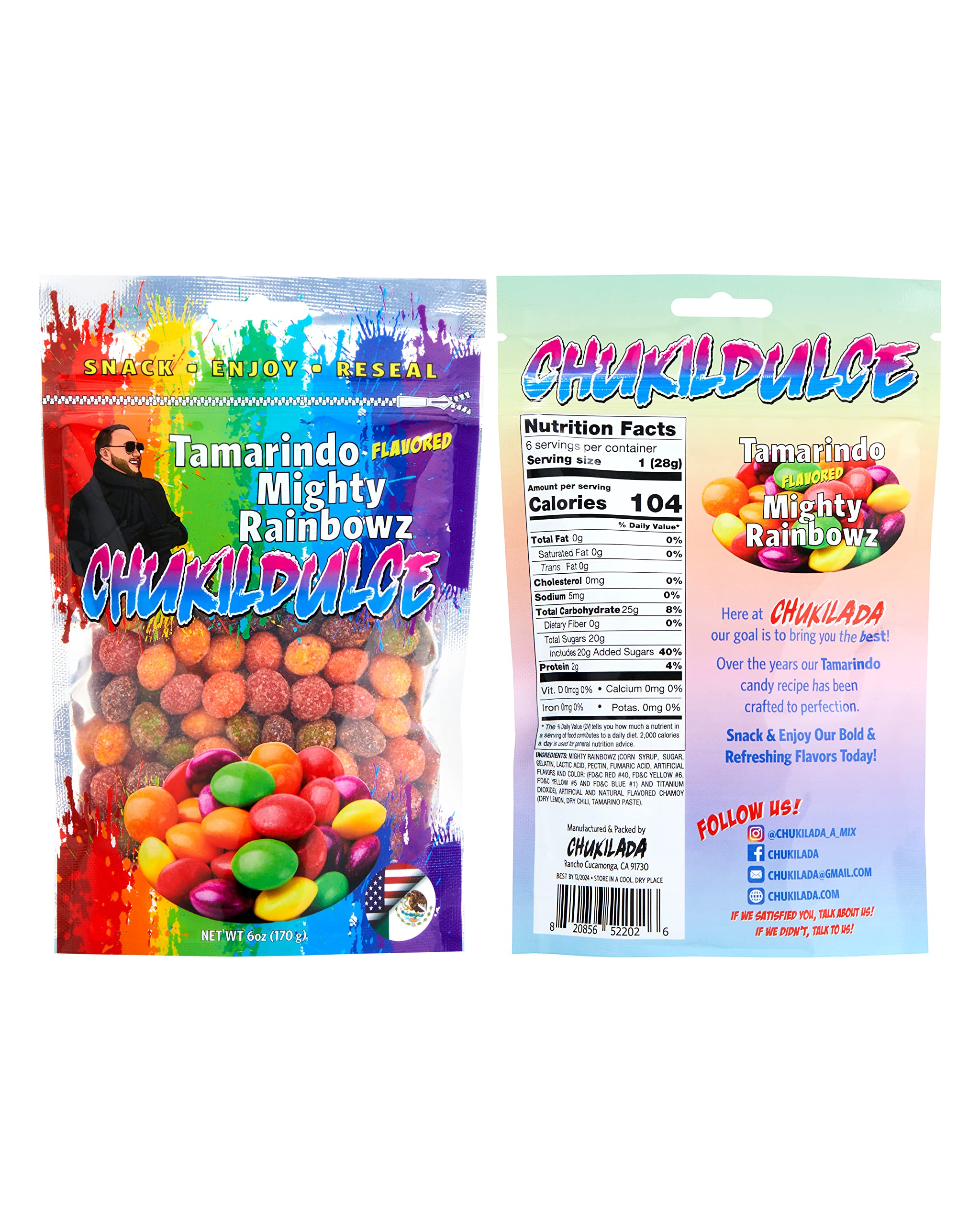 Skittles & Chamoy Gummies - Sweet & Tangy Mexican Candy Snacks for Parties, Movie Nights & Road Trips