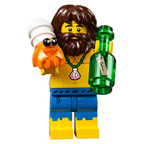 Lego Minifigure Series 21 Shipwreck Survivor - Collectible Pirate Toy for Kids & Adults - Perfect for Play, Display & LEGO Themed Parties