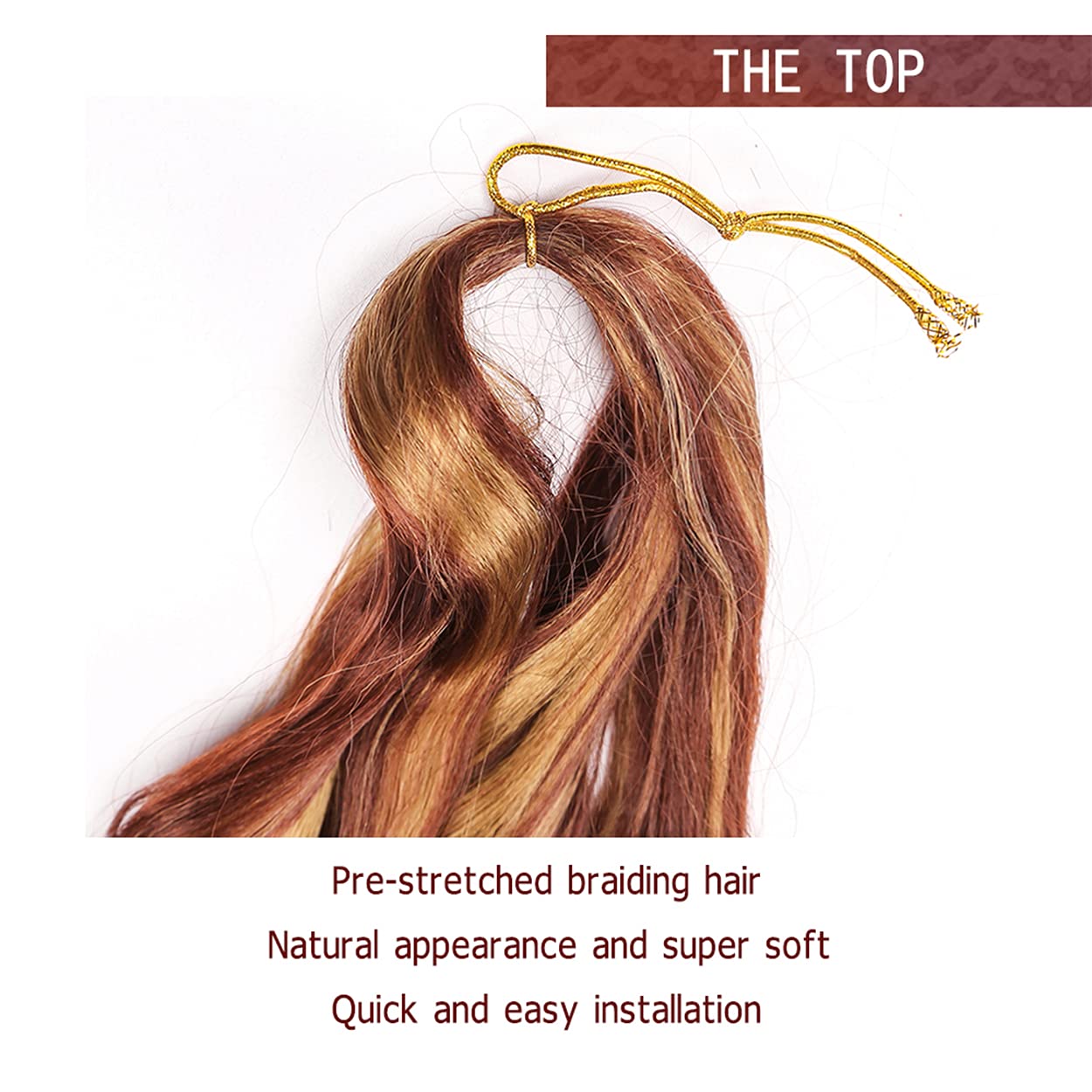 Amir Hair 8 Packs French Curly Braiding Hair 20 Inch Loose Wave Synthetic Hair Extensions Pre-Stretched for Easy Styling (27/33#) - Perfect for Protective Styles, Weddings & Everyday Wear