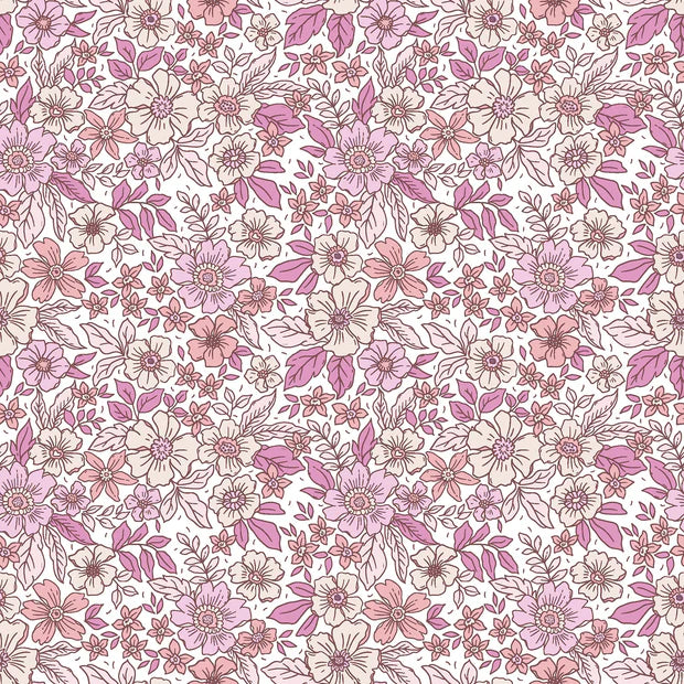 Premium Cotton Poplin Fabric - Floral Pink Print for Dresses, Shirts & DIY Sewing Projects | Soft & Breathable Material for Spring & Summer Fashion