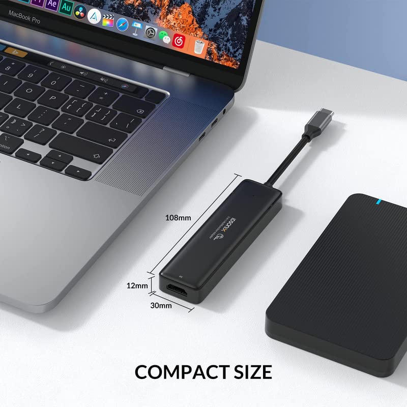 iDsonix 6-in-1 USB C Hub with 4K HDMI, 55W PD, USB 3.0 Ports - Compatible with MacBook Pro/Air, Surface Pro, Flash Drives & External HDD - Perfect for Home Office, Travel & Multi-Screen Workstations