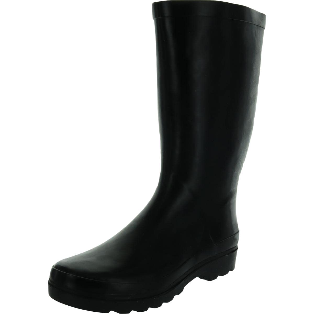 Women's Black Sugar Raffle 4 Rubber Pull-On Rain Boots - Size 11 Medium (B,M) - Waterproof Garden, Farm & Outdoor Work Boots for Women