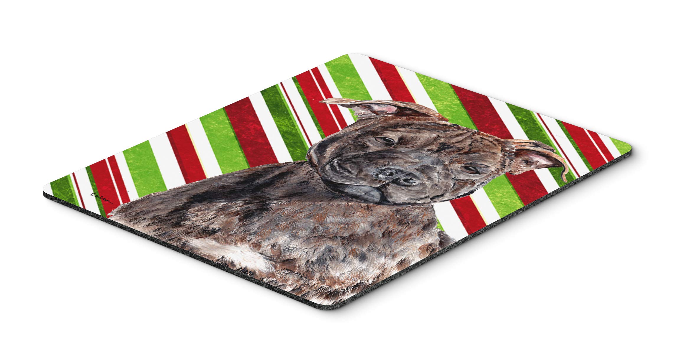 Staffordshire Bull Terrier Christmas Mouse Pad - Washable Large Desk Mat for Home Office, Gaming & Work | Holiday-Themed Computer Accessory | Perfect Gift for Dog Lovers
