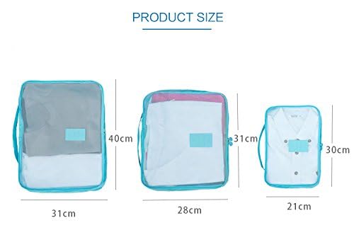 6-Piece Travel Packing Cubes Set - Waterproof Luggage Organizers with Compression for Clothes & Accessories (Gray) - Perfect for Suitcase Organization, Business Trips & Vacation Packing