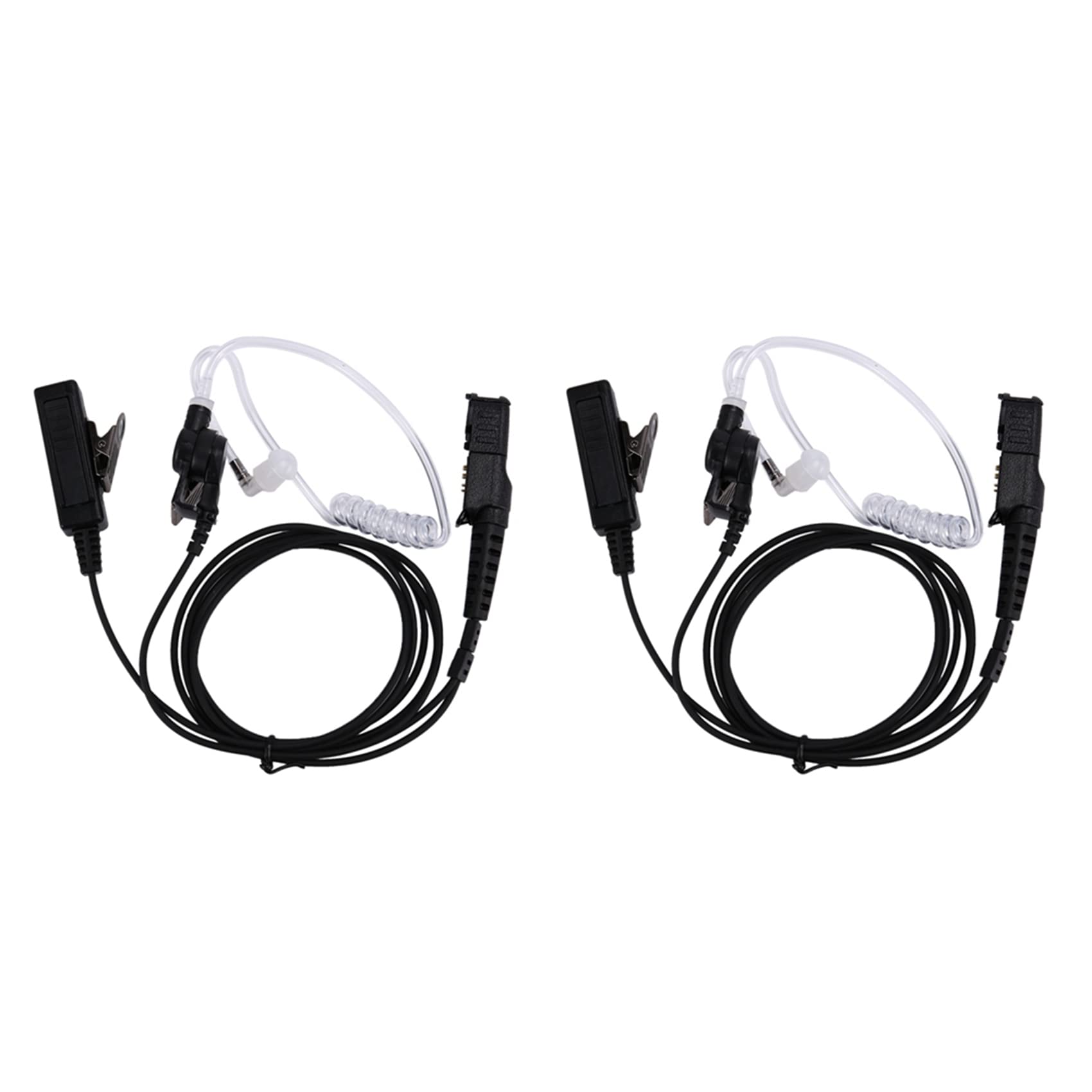 Bcowtte 2X MTP3100 MTP3200 MTP3250 MTP3550 Earpiece Headset with PTT Button for Two-Way Radio - Perfect for Security, Construction & Emergency Communication