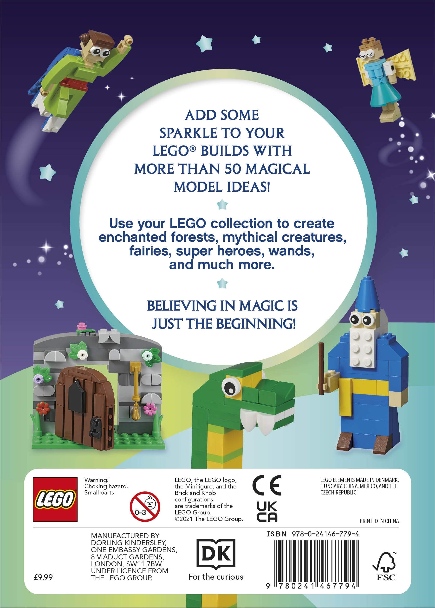 LEGO Magical Ideas Building Kit with Exclusive Neon Dragon Model - Creative STEM Toy for Kids, Perfect for Birthday Gifts & Imaginative Play