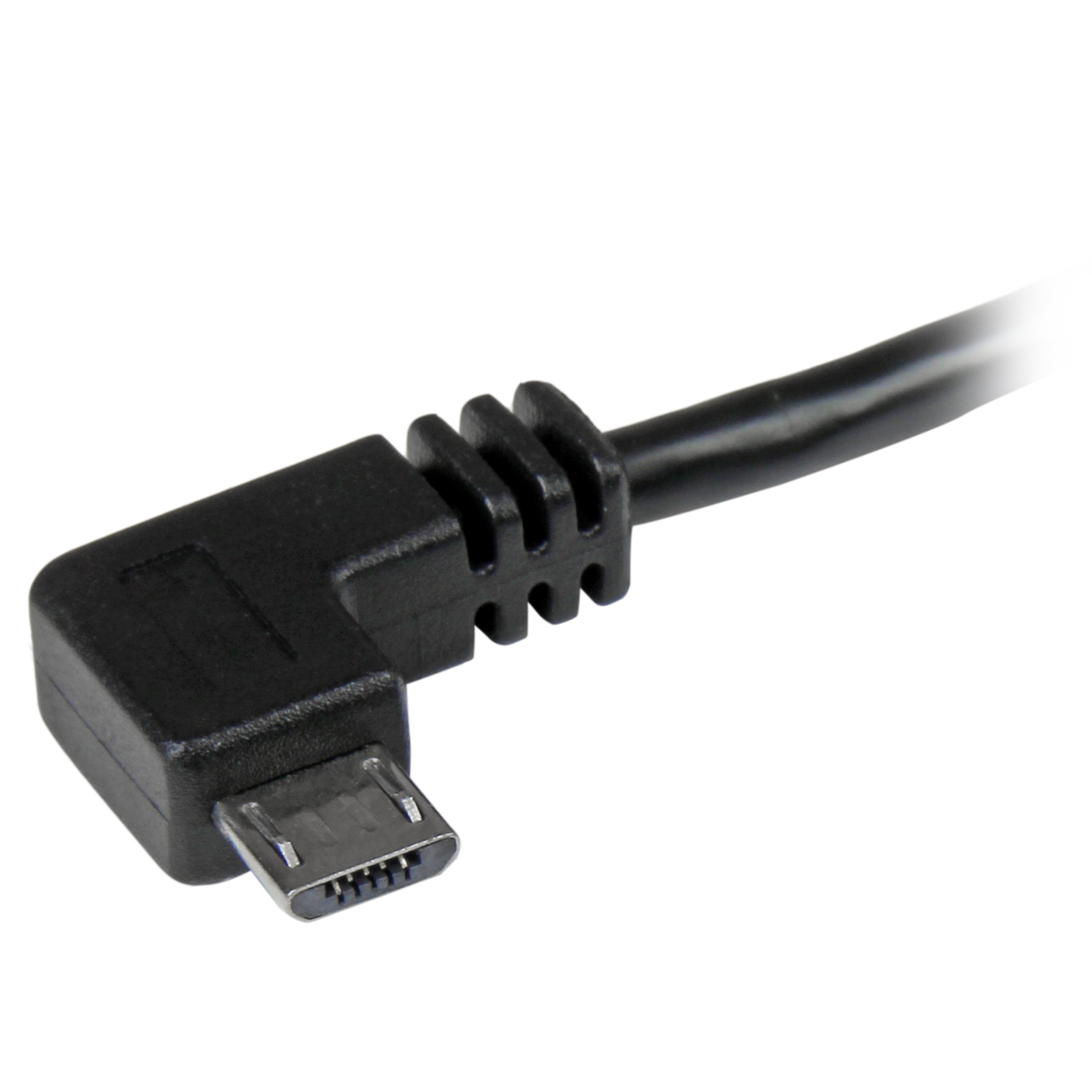 StarTech 3-Feet USB 2.0 A to Micro B Right Angle Cable - High Speed Data Sync & Charging Cord for Smartphones, Tablets, Cameras - Perfect for Tight Spaces & Car Charging