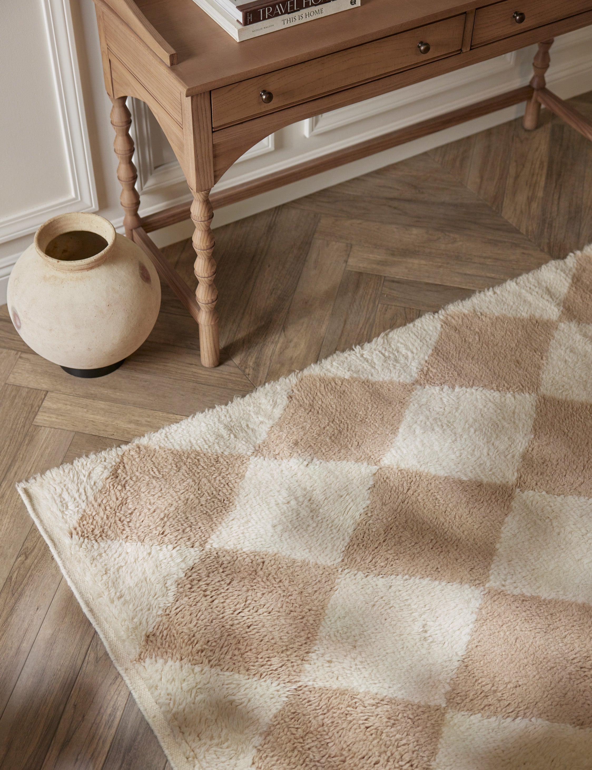 Hand Knotted Wool Moroccan Shag Rug Swatch 18