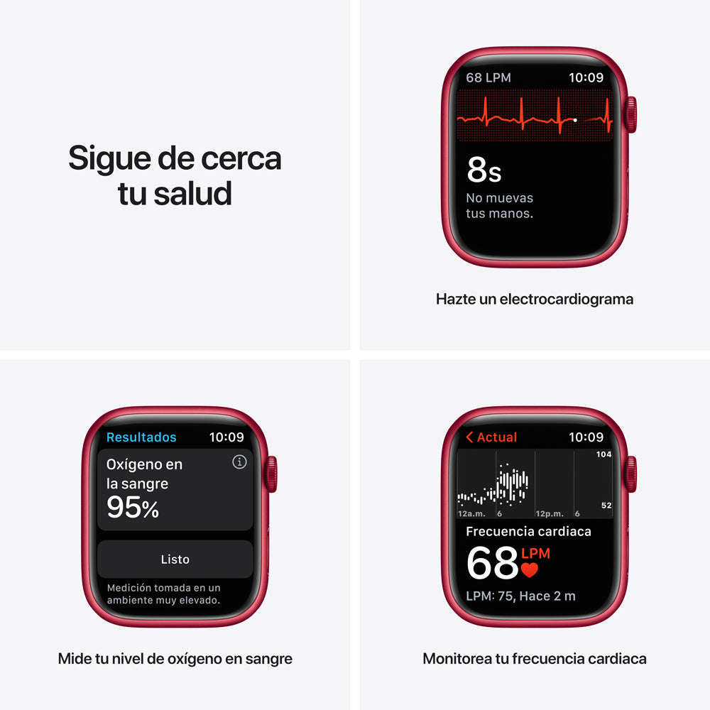 Apple Watch Series 7 (GPS) 45mm Aluminum Case (PRODUCT)RED with Sport Band - Fitness Tracking & Smart Notifications for Active Lifestyles