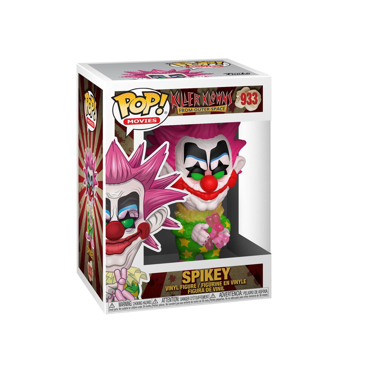 Killer Klowns from Outer Space Spike Funko Pop! Vinyl Figure #933 - Collectible Horror Movie Merchandise for Fans & Display