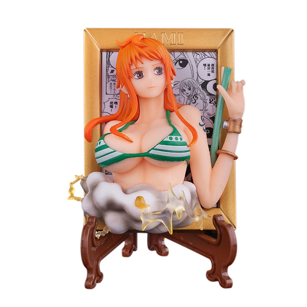Lxyisl Usopp Roronoa Zoro Nami Anime Action Figure PVC Statue - Collectible Photo Frame Version - Perfect Gift for One Piece Fans | Home Display, Office Decor, Anime Collection Showcase