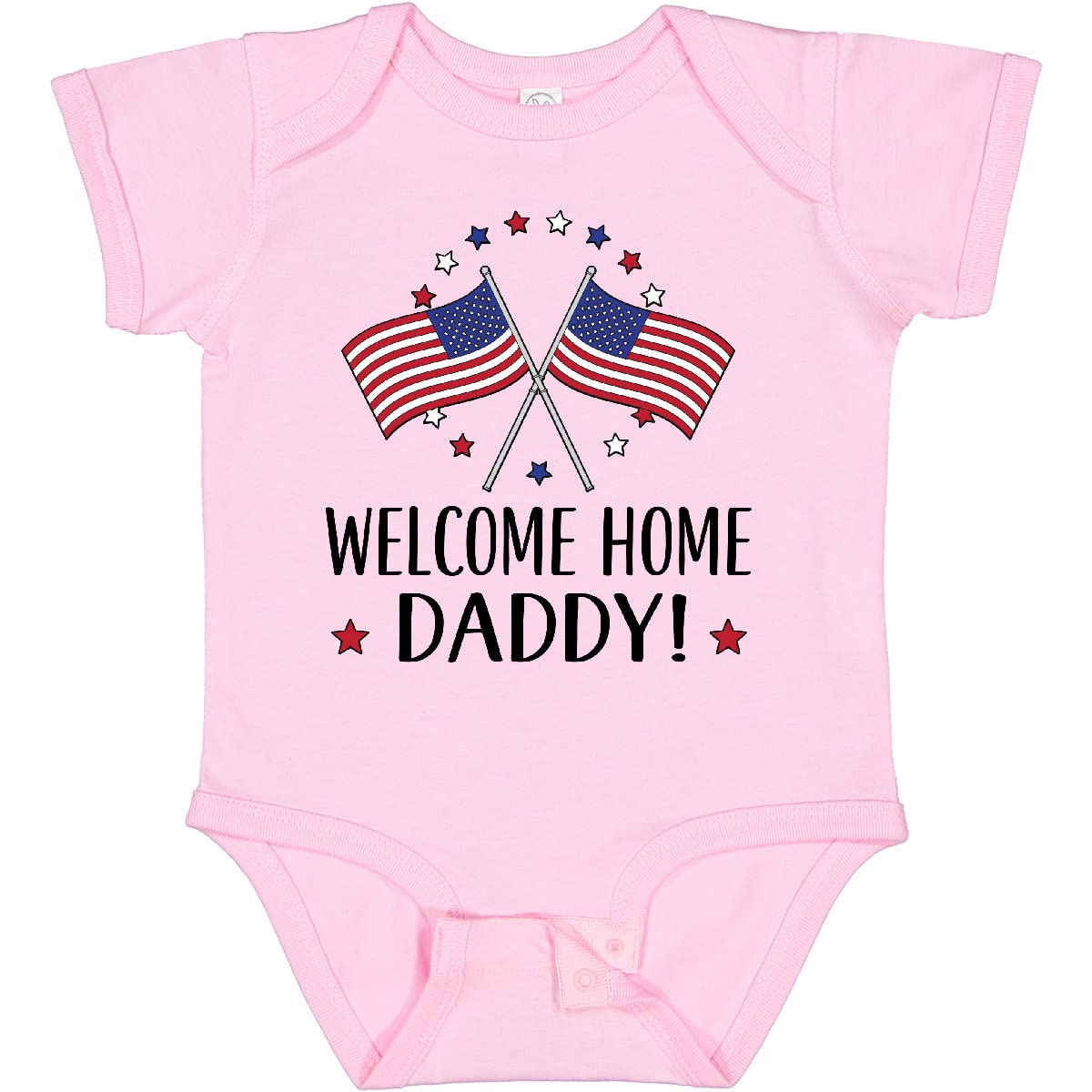 Inktastic Military Homecoming Welcome Home Daddy Baby Bodysuit - Cute Army Family Reunion Outfit for Infants & Toddlers - Perfect for Homecoming Parties, Military Events & Photo Shoots
