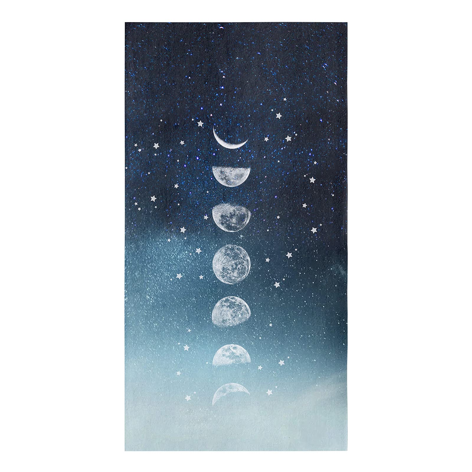 Zadaling Ombre Sky Star Moon Phase Cotton Kitchen Towels - 16x28 Inches Soft Dish Cloths, Tea Towels & Hand Towels (1 Pack) - Perfect for Kitchen, Bar, Dining & Home Decor