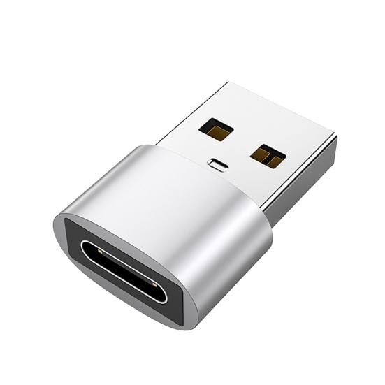 USB-C Female to USB Male Adapter, USB C to USB A Converter for MacBook, Laptop, Tablet & Smartphone - Silver | Fast Data Transfer & Charging for Work, Travel & Home Office
