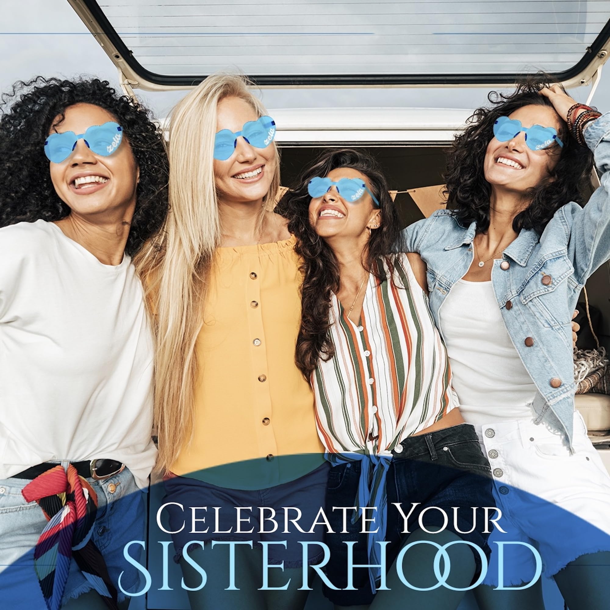 Sigma Sigma Sigma Sorority Sunglasses - Heart Shaped SSS Logo Sunglasses for Greek Life, Big Little Gifts | Perfect for Sorority Events, Beach Days & Sisterhood Photos