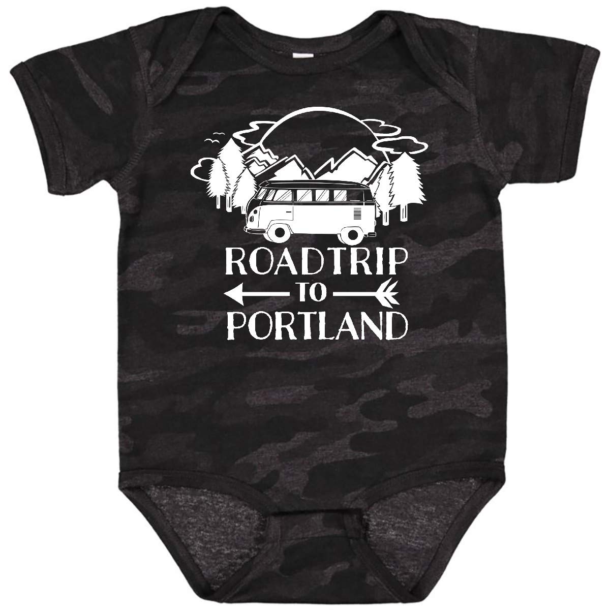 Inktastic Road Trip to Portland Baby Bodysuit - Cute Travel-Themed Outfit for Infants & Toddlers - Perfect for Family Vacations, Road Trips & Photo Shoots