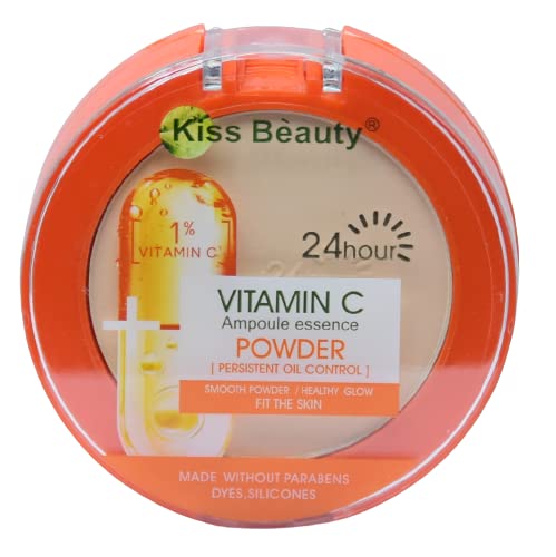 URJUWANI Kiss Beauty Vitamin C Face Powder 20g - Brightening & Anti-Aging Skincare for Glowing Skin | Perfect for Daily Makeup & Night Care Routine